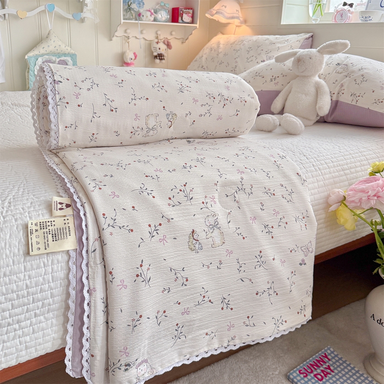 91家纺网 家纺一手货源 找家纺 名兮家居 2026新款亲肤A类皱皱纱夏被夏凉被空调被 蜜芽兔