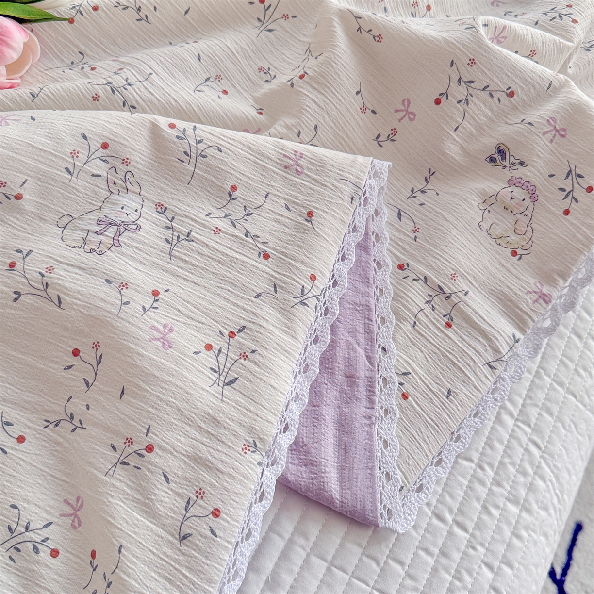 91家纺网 家纺一手货源 找家纺 名兮家居 2026新款亲肤A类皱皱纱夏被夏凉被空调被 蜜芽兔