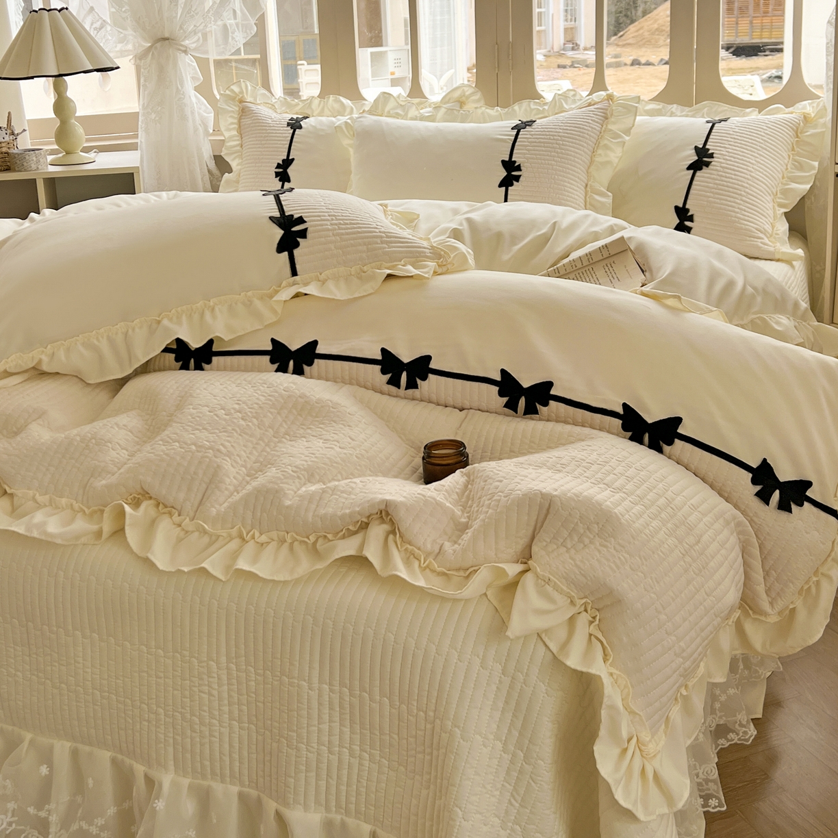 91家纺网 家纺一手货源 找家纺 （总）芭比蔓家纺 2026新款床盖款四件套-真爱系列