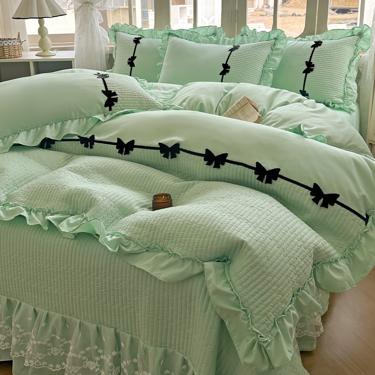 91家纺网 家纺一手货源 找家纺 （总）芭比蔓家纺 2026新款床盖款四件套-真爱系列