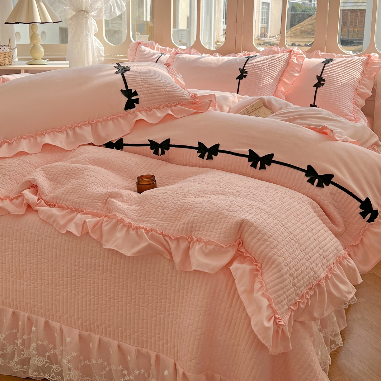 91家纺网 家纺一手货源 找家纺 （总）芭比蔓家纺 2026新款床盖款四件套-真爱系列