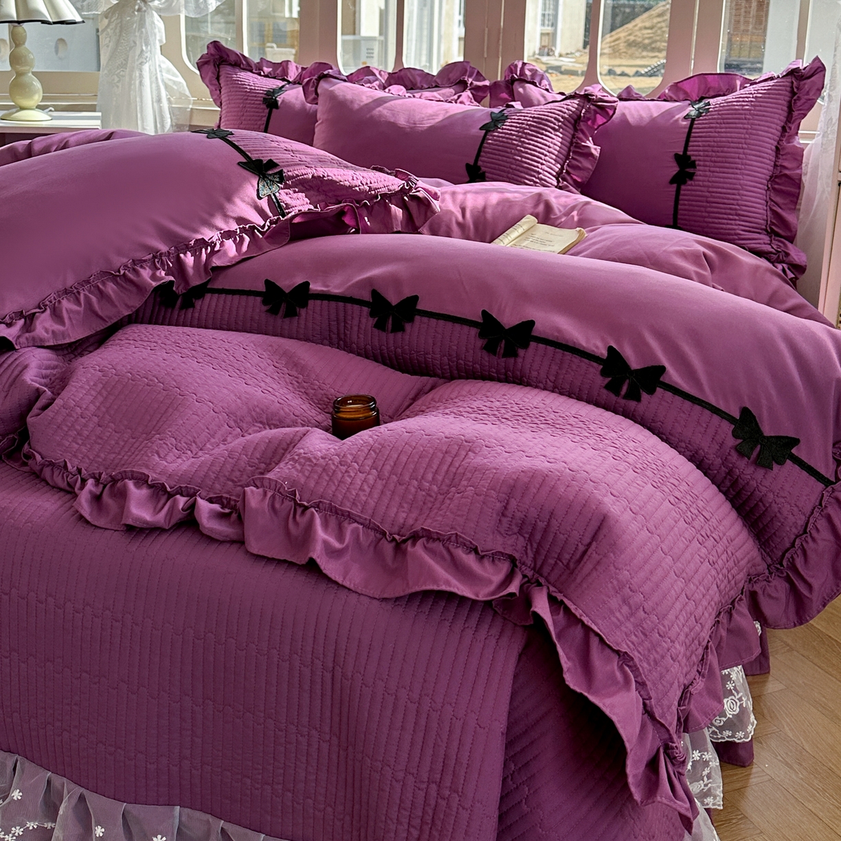 91家纺网 家纺一手货源 找家纺 （总）芭比蔓家纺 2026新款床盖款四件套-真爱系列