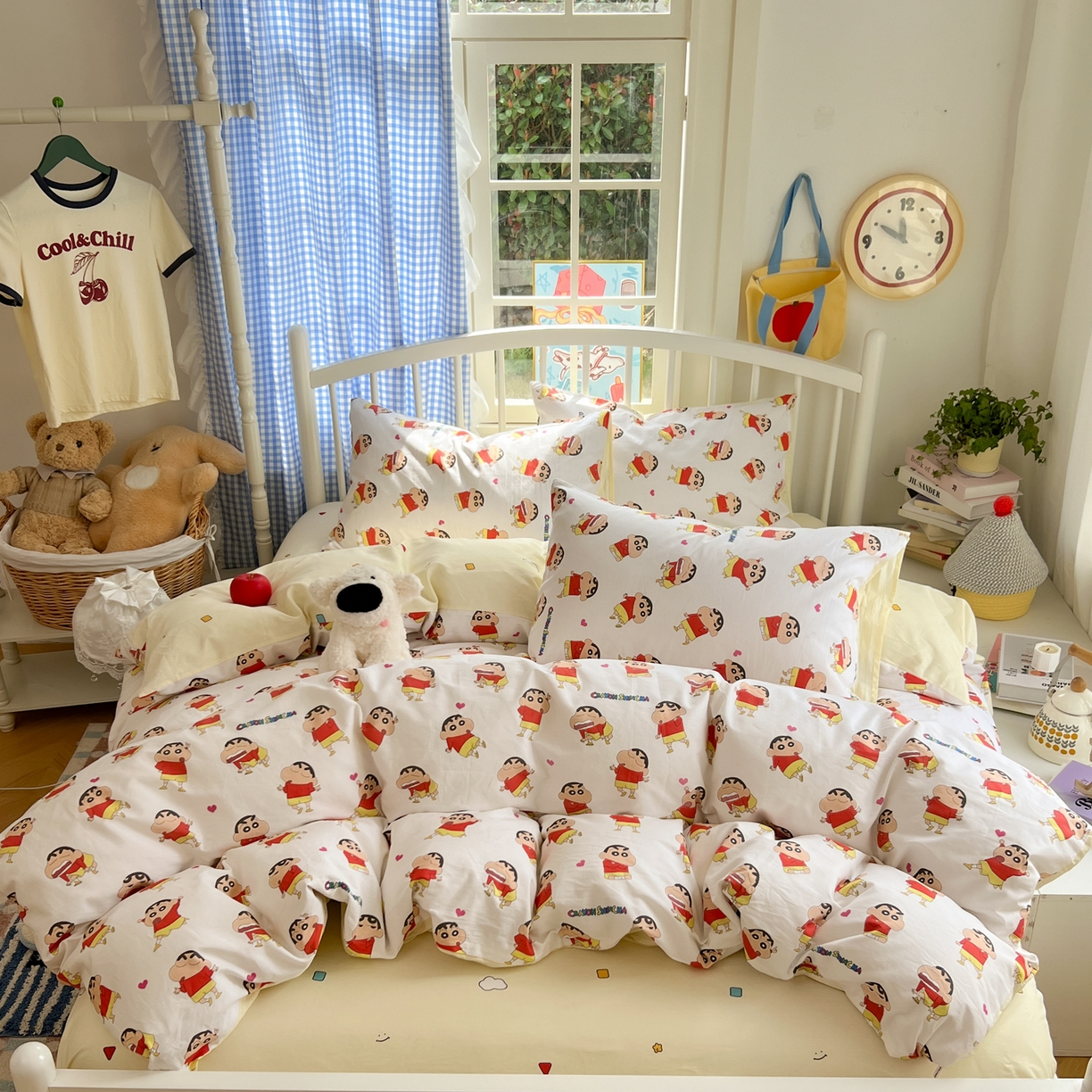 91家纺网 家纺一手货源 找家纺 （总）桃子家居 2026春夏新款蜡笔小新授权全棉纯棉印花卡通系列四件套