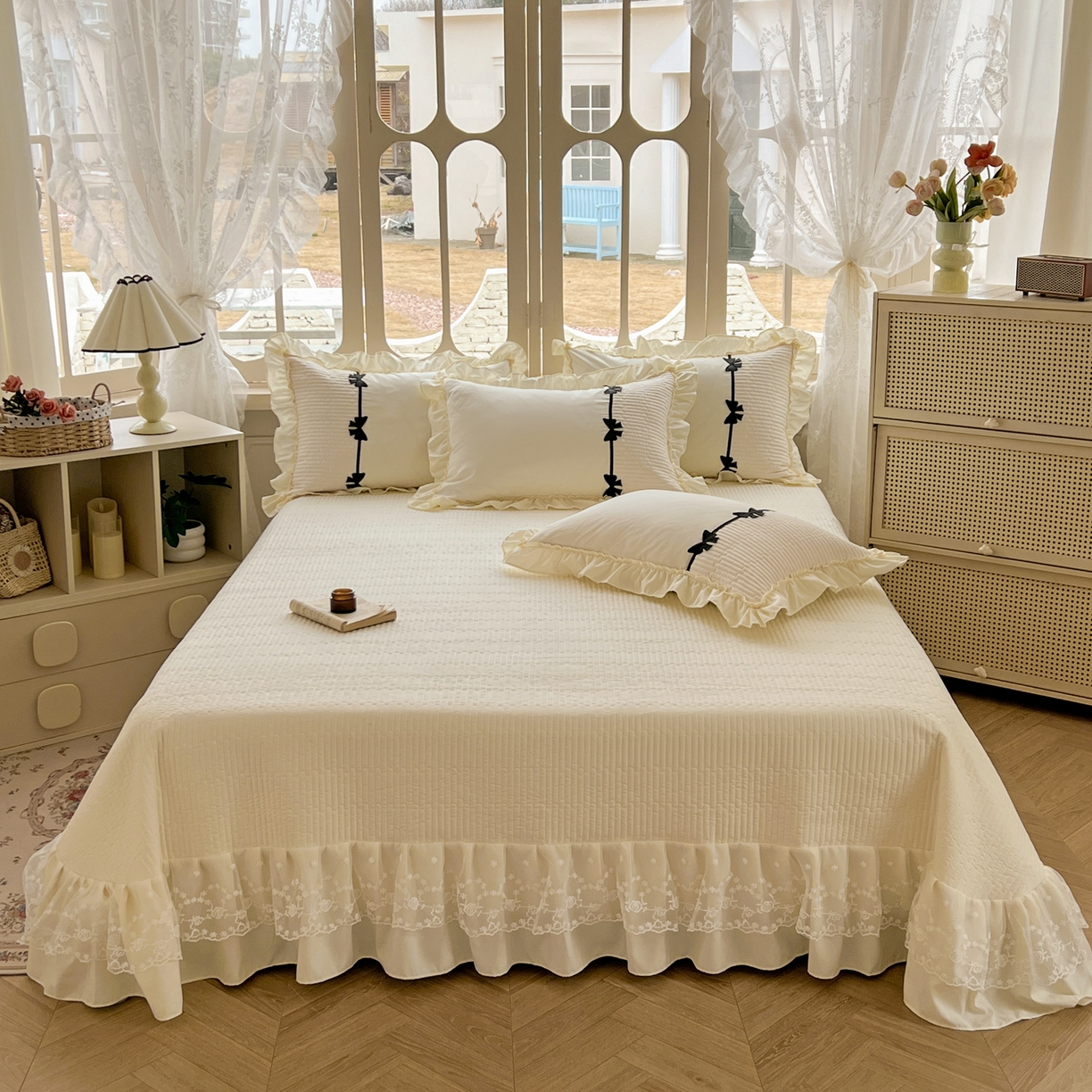 91家纺网 家纺一手货源 找家纺 （总）芭比蔓家纺 2026新款床盖款四件套-真爱系列