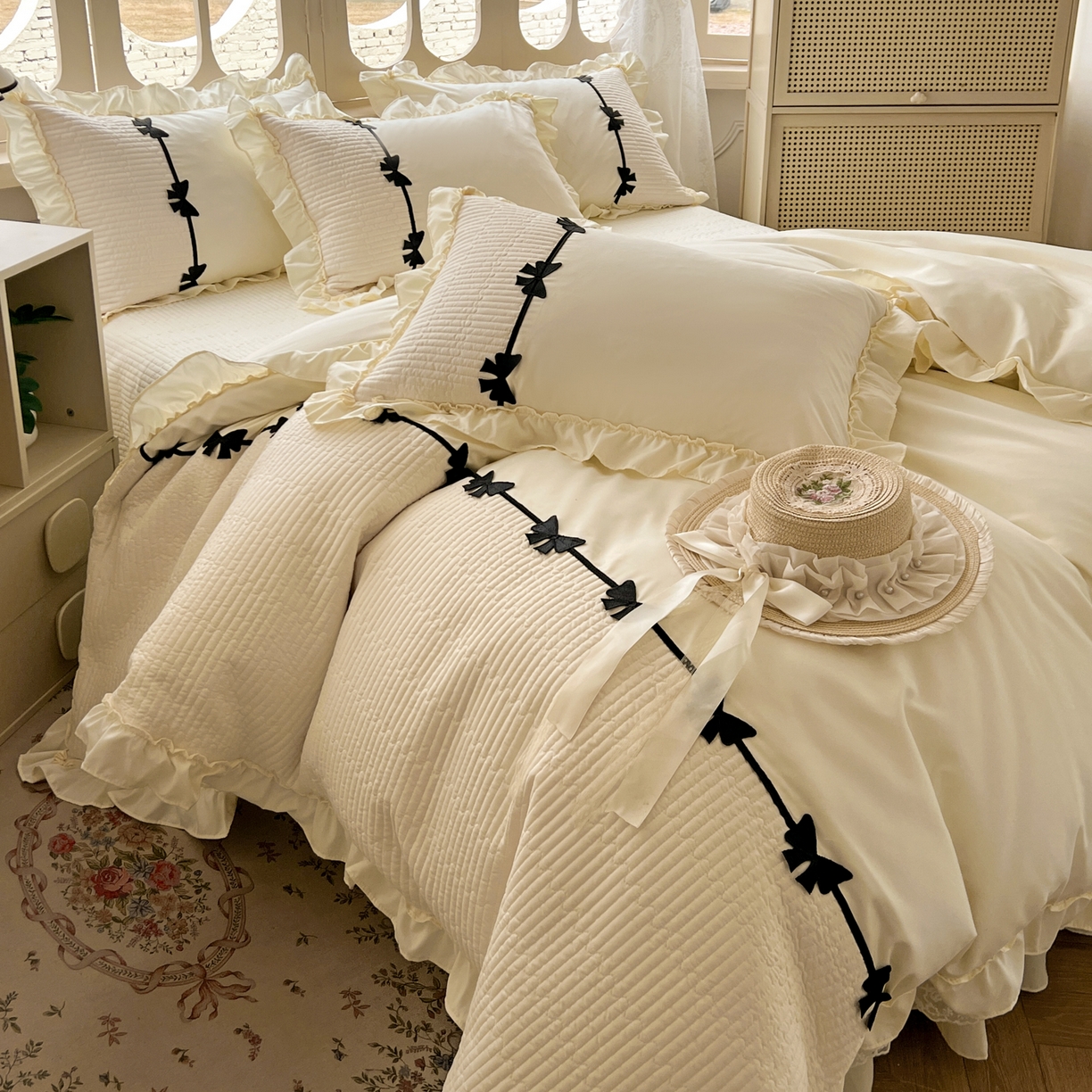 91家纺网 家纺一手货源 找家纺 （总）芭比蔓家纺 2026新款床盖款四件套-真爱系列