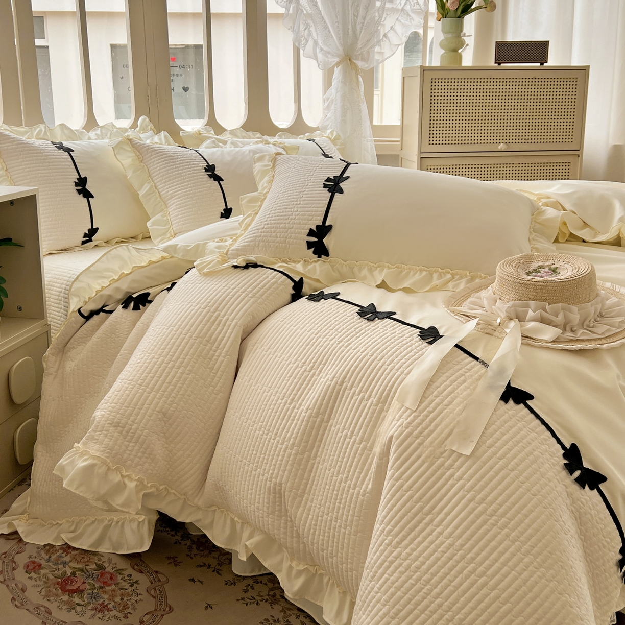 91家纺网 家纺一手货源 找家纺 （总）芭比蔓家纺 2026新款床盖款四件套-真爱系列