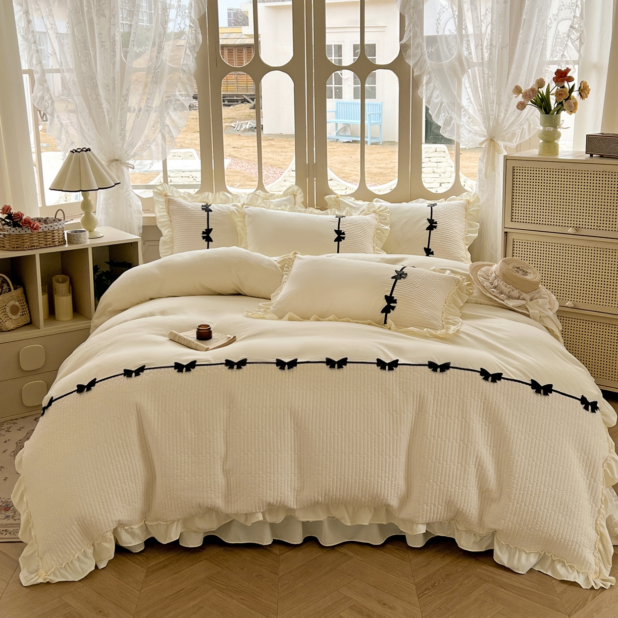 91家纺网 家纺一手货源 找家纺 （总）芭比蔓家纺 2026新款床盖款四件套-真爱系列