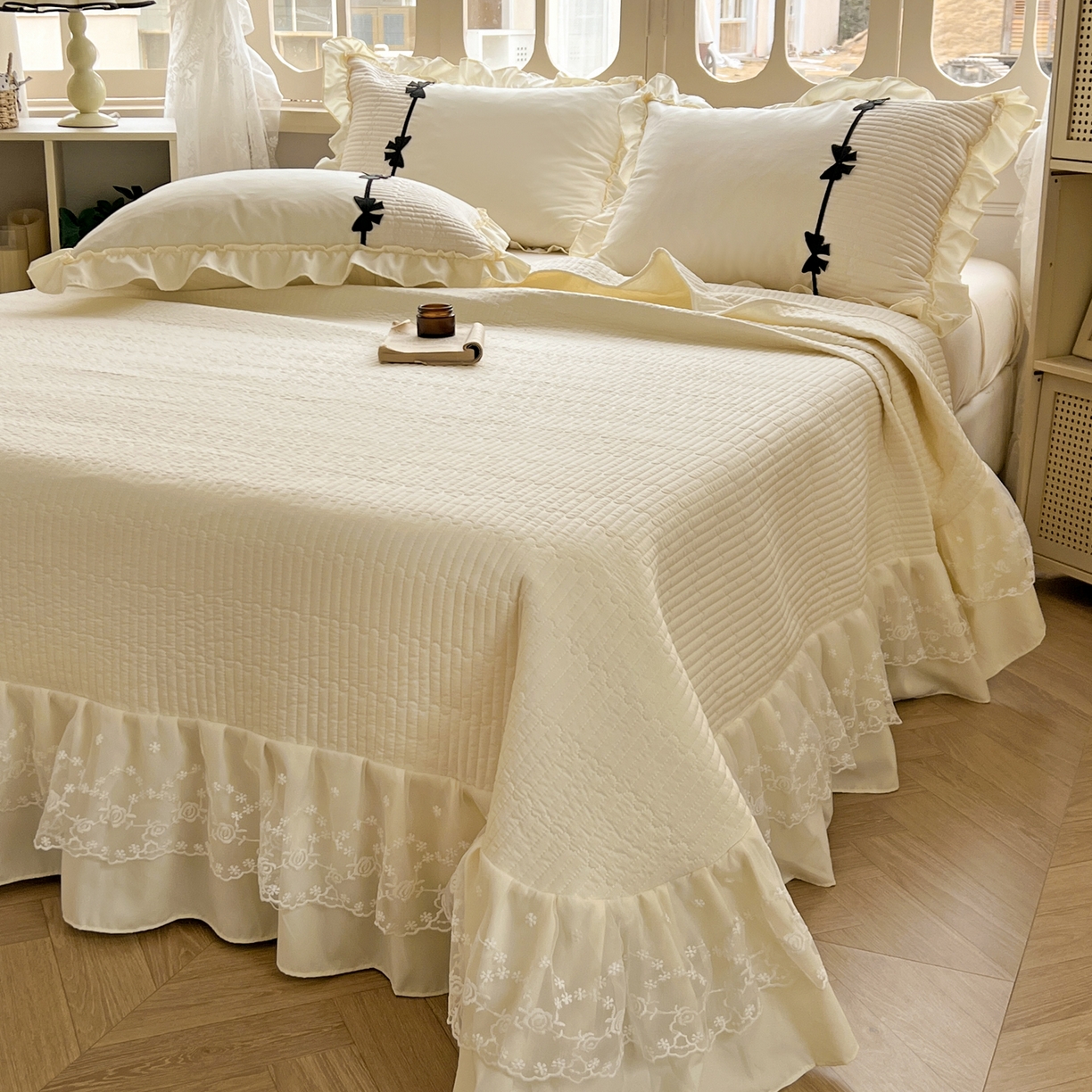 91家纺网 家纺一手货源 找家纺 （总）芭比蔓家纺 2026新款床盖款四件套-真爱系列