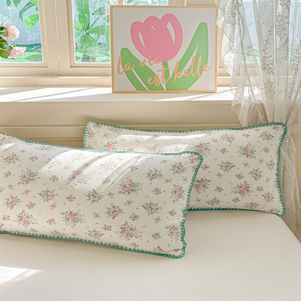 91家纺网 家纺一手货源 找家纺 圣尔雅家纺 2026新款印花夏被小碎花贝壳绣皱皱棉夏凉被空调被 有杏