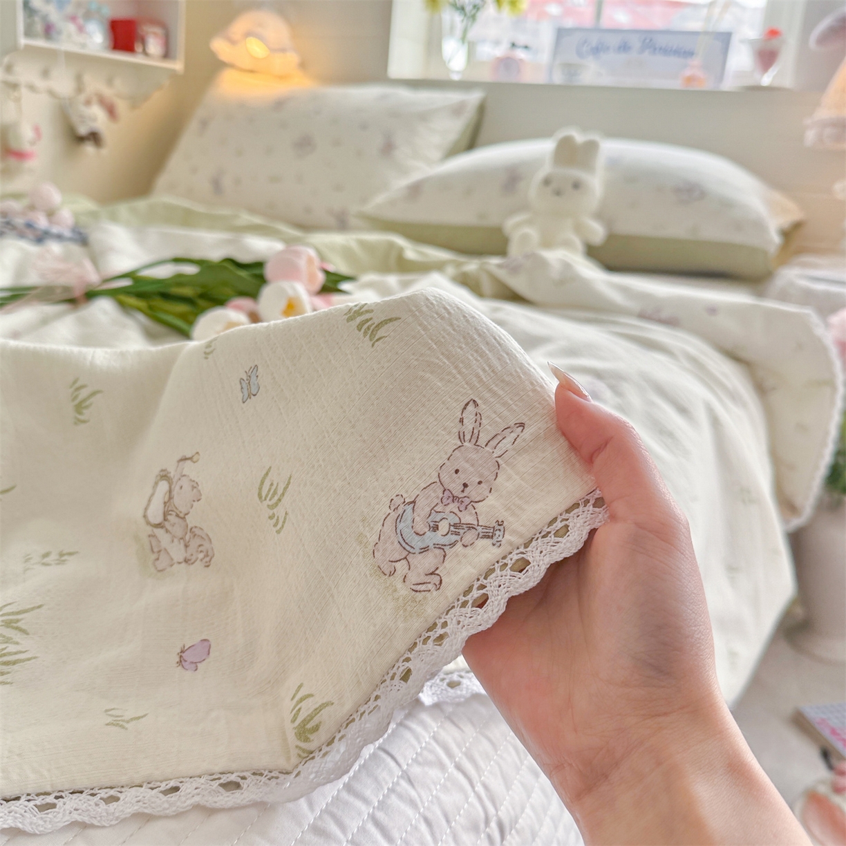 91家纺网 家纺一手货源 找家纺 名兮家居 2026新款亲肤A类皱皱纱夏被夏凉被空调被 音乐家