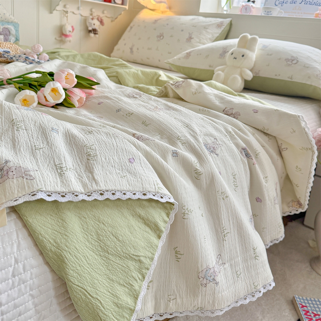 91家纺网 家纺一手货源 找家纺 名兮家居 2026新款亲肤A类皱皱纱夏被夏凉被空调被 音乐家