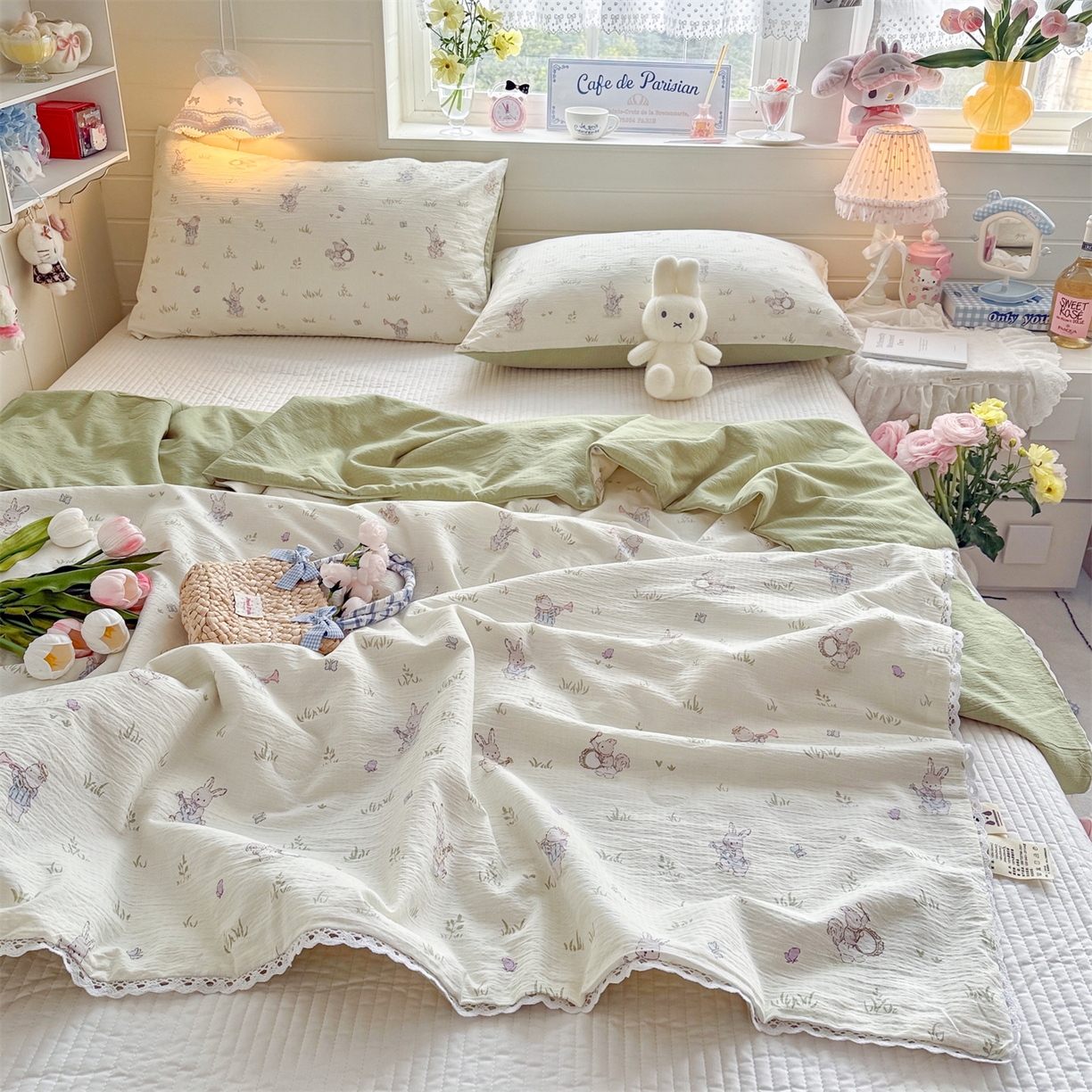 91家纺网 家纺一手货源 找家纺 名兮家居 2026新款亲肤A类皱皱纱夏被夏凉被空调被 音乐家