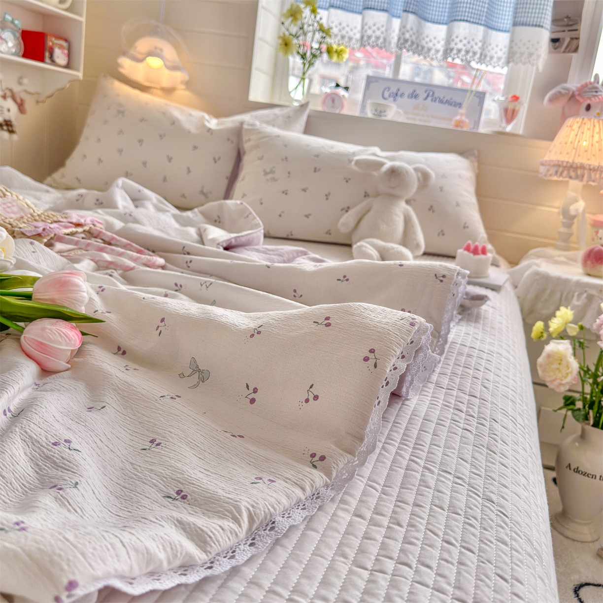 91家纺网 家纺一手货源 找家纺 名兮家居 2026新款亲肤A类皱皱纱夏被夏凉被空调被 紫樱桃