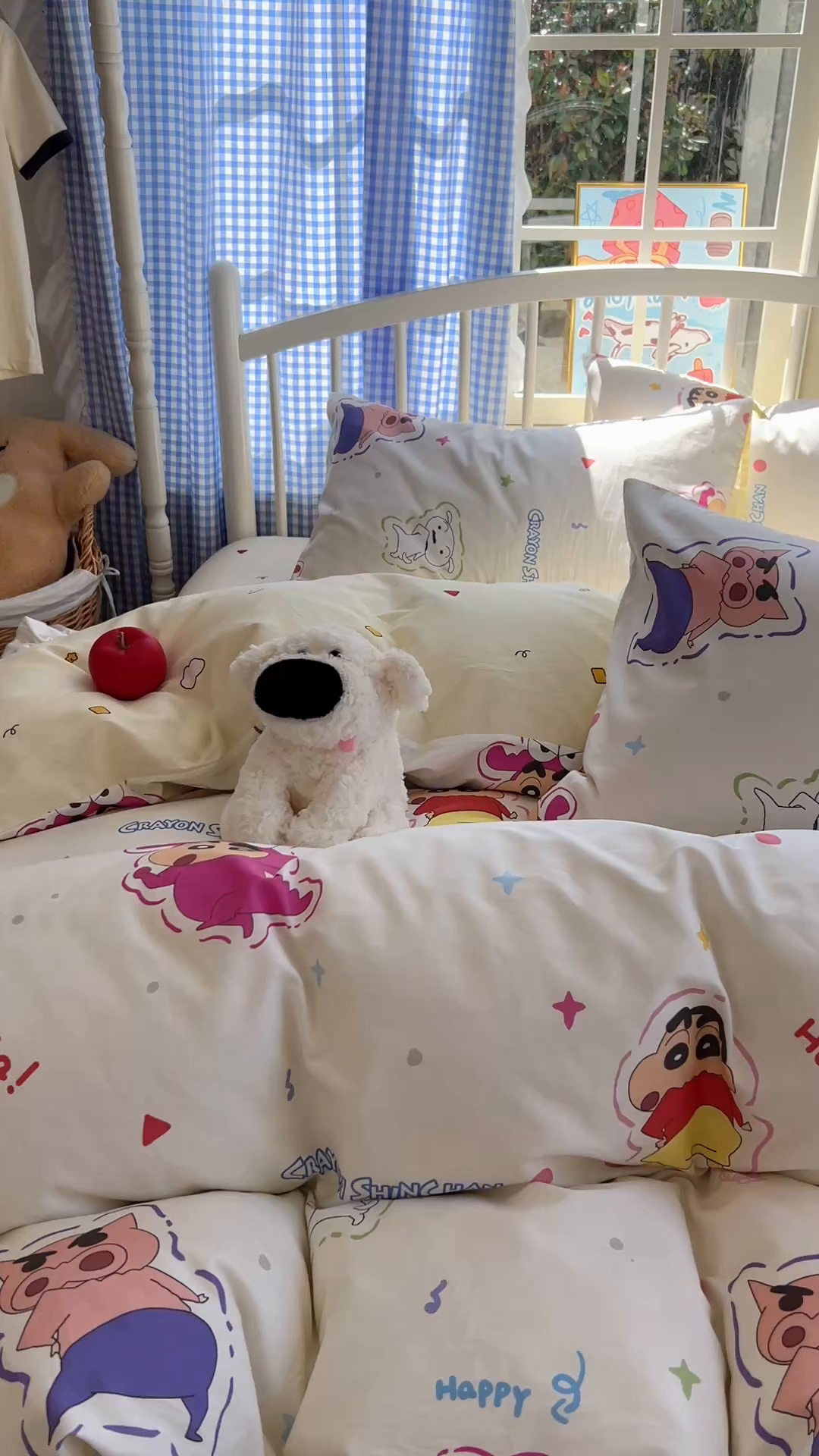 91家纺网 家纺一手货源 找家纺 桃子家居 2026春夏新款蜡笔小新授权全棉纯棉印花卡通系列四件套 棉印花-可爱小新