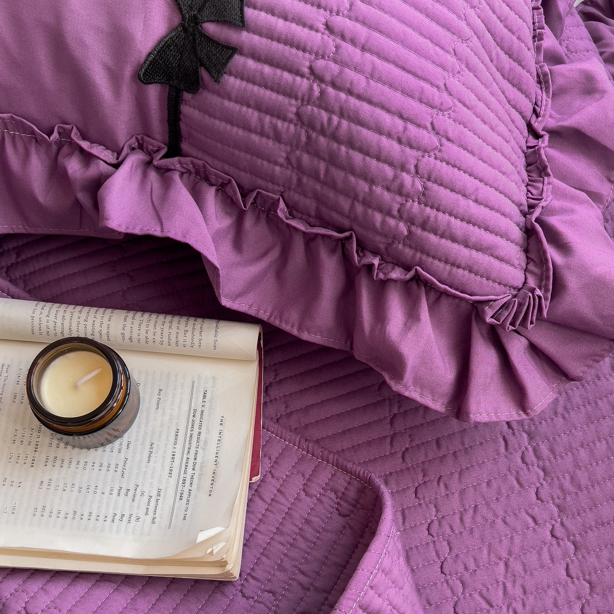 91家纺网 家纺一手货源 找家纺 芭比蔓家纺 2026新款床盖款四件套-真爱系列 床盖款真爱系列-紫色