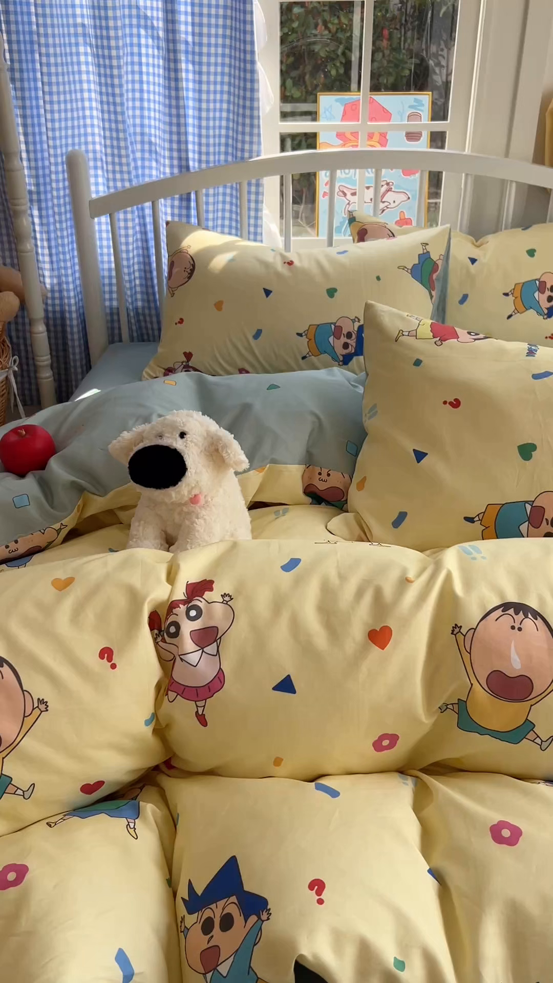 91家纺网 家纺一手货源 找家纺 桃子家居 2026春夏新款蜡笔小新授权全棉纯棉印花卡通系列四件套 棉印花-萌萌小新