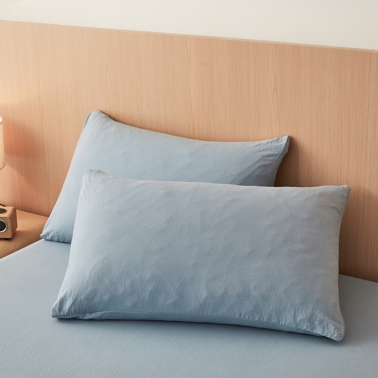 91家纺网 家纺一手货源 找家纺 鸣创 2026新款棉花夏被无印风100%新疆棉花夏凉被手包边空调被 新疆棉-蓝色