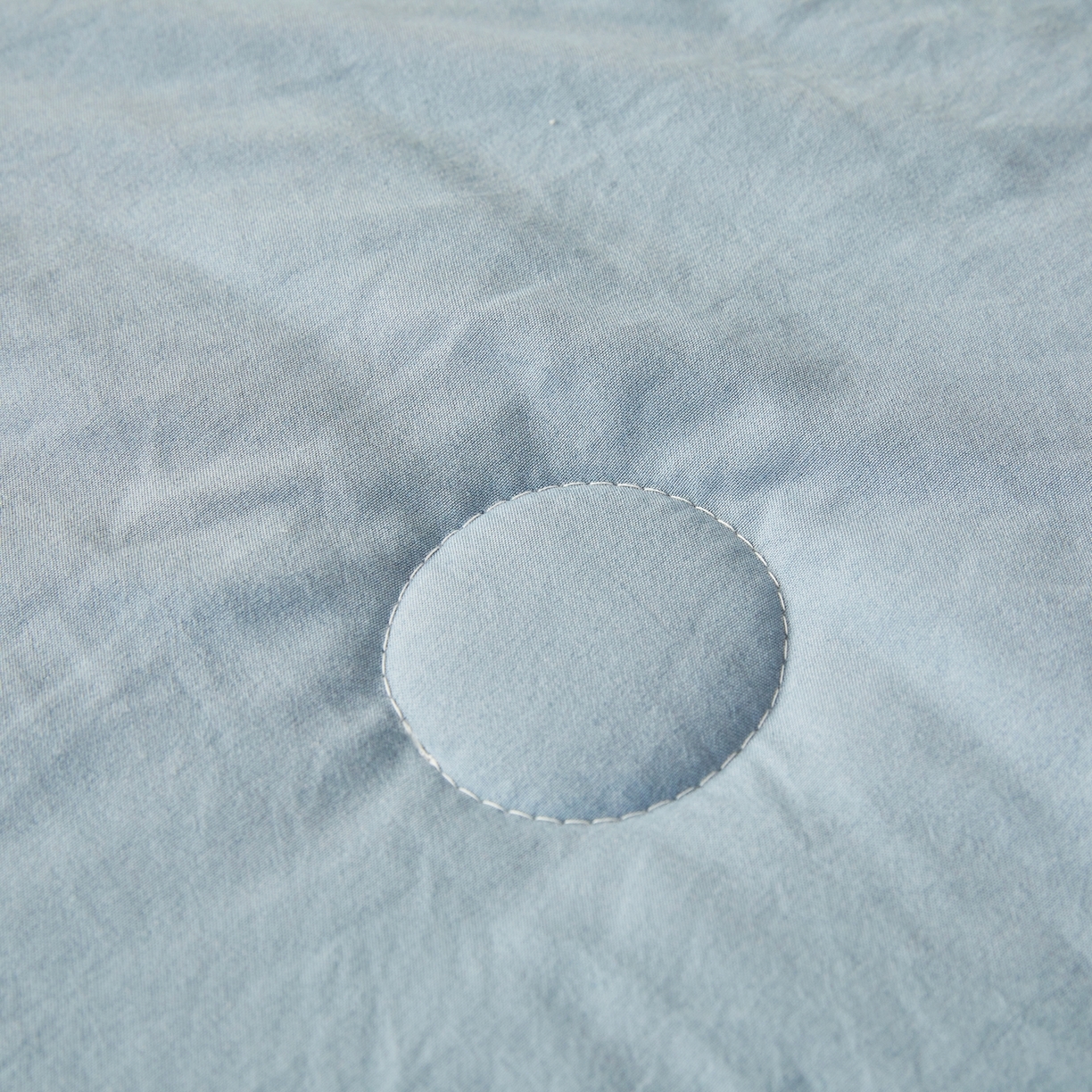 91家纺网 家纺一手货源 找家纺 鸣创 2026新款棉花夏被无印风100%新疆棉花夏凉被手包边空调被 新疆棉-蓝色