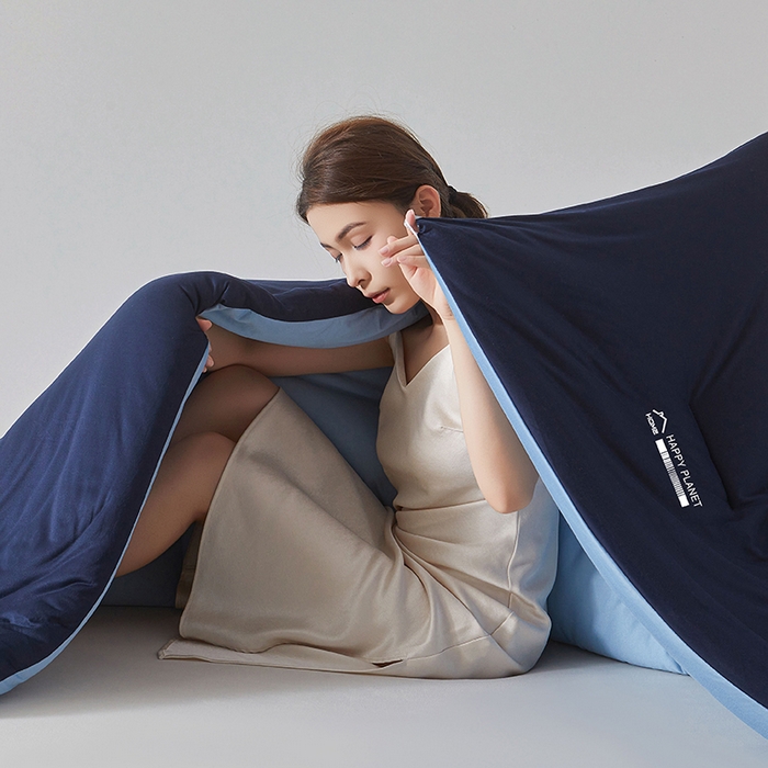 91家纺网 家纺一手货源 找家纺 锦尚坊被芯馆 2026新款针织棉深睡控温系列大豆夏被系列春秋被大豆冬被（四周踩棉 不跑棉） 深睡蓝