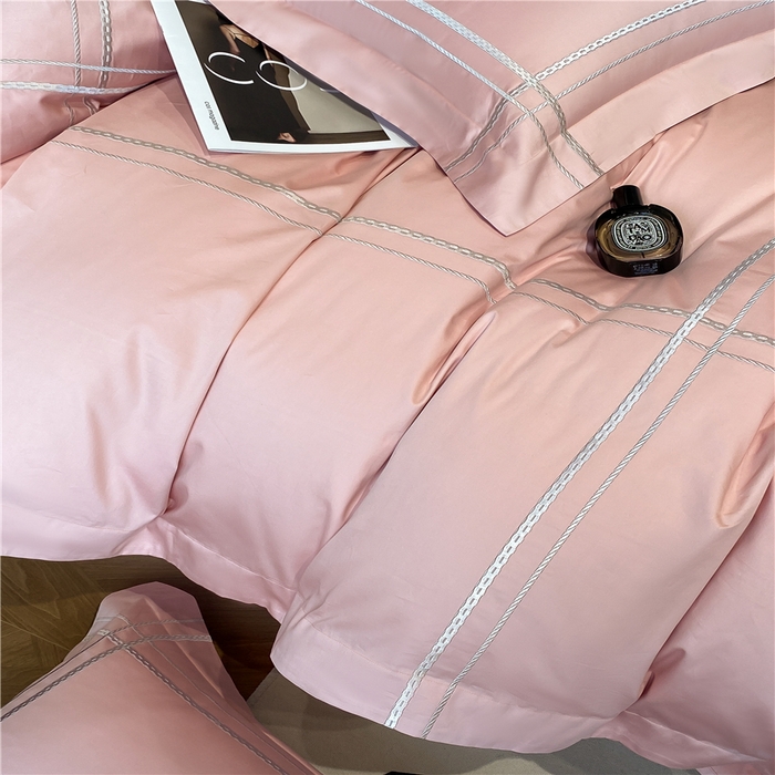 91家纺网 家纺一手货源 找家纺 家居1号家纺 2026新款50双股100支长绒棉四件套-巴黎 巴黎-粉豆沙