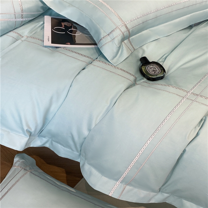 91家纺网 家纺一手货源 找家纺 家居1号家纺 2026新款50双股100支长绒棉四件套-巴黎 巴黎-马卡绿