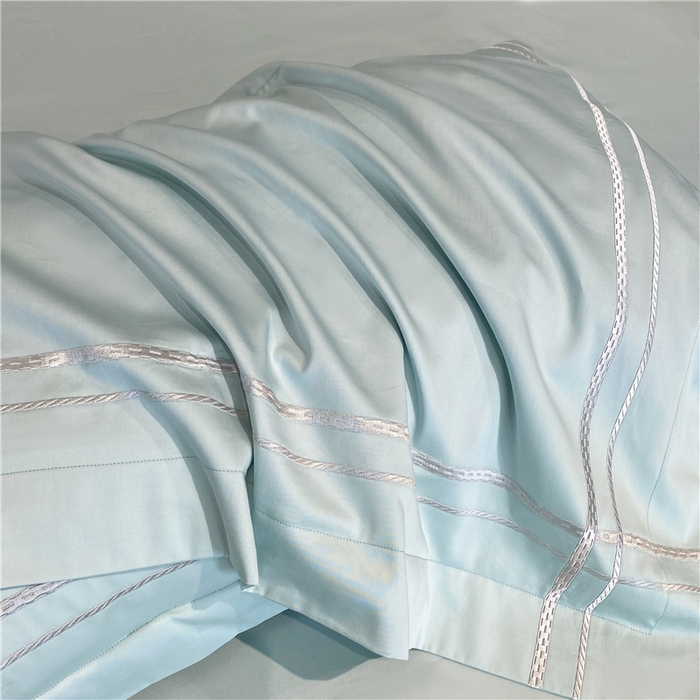 91家纺网 家纺一手货源 找家纺 家居1号家纺 2026新款50双股100支长绒棉四件套-巴黎 巴黎-马卡绿