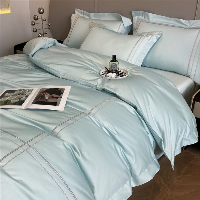 91家纺网 家纺一手货源 找家纺 家居1号家纺 2026新款50双股100支长绒棉四件套-巴黎 巴黎-马卡绿