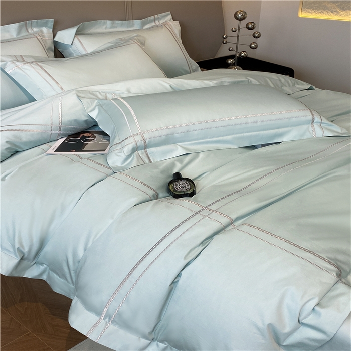 91家纺网 家纺一手货源 找家纺 家居1号家纺 2026新款50双股100支长绒棉四件套-巴黎 巴黎-马卡绿