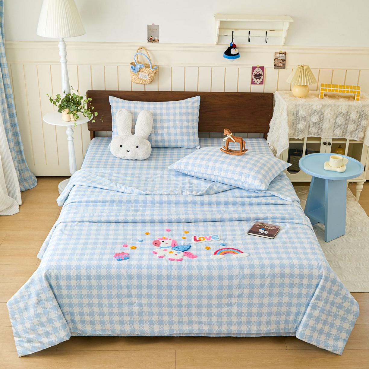 91家纺网 家纺一手货源 找家纺 （总）倾慕家纺 2026新款全棉卡通毛巾绣系列夏被