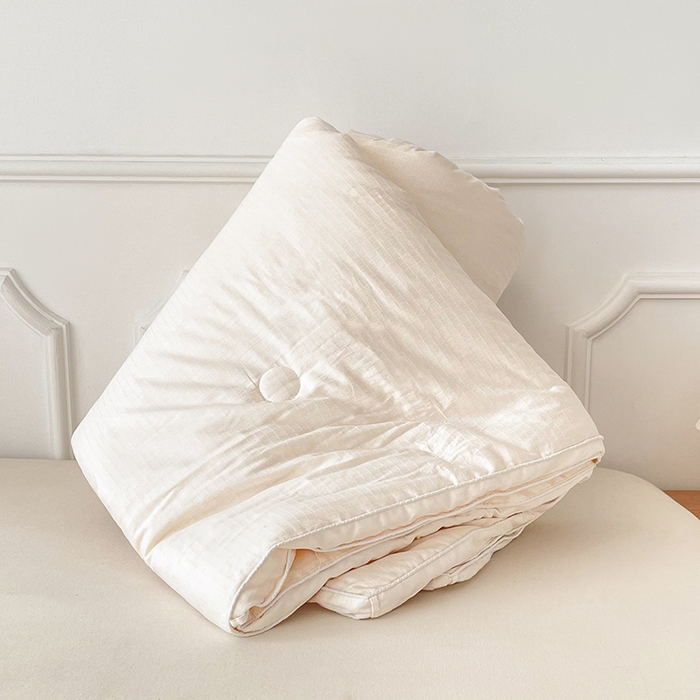 91家纺网 家纺一手货源 找家纺 锦尚坊被芯馆 2026新款大提花全棉21%大豆被纯棉立体双边被子春秋被加厚冬被夏被直播包质检 奶白