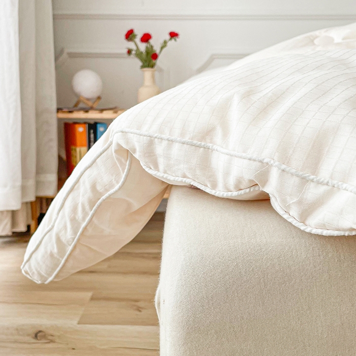 91家纺网 家纺一手货源 找家纺 锦尚坊被芯馆 2026新款大提花全棉21%大豆被纯棉立体双边被子春秋被加厚冬被夏被直播包质检 奶白