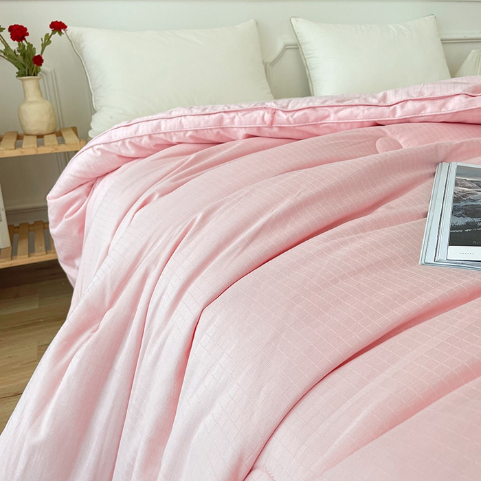 91家纺网 家纺一手货源 找家纺 锦尚坊被芯馆 2026新款大提花全棉21%大豆被纯棉立体双边被子春秋被加厚冬被夏被直播包质检 玉色