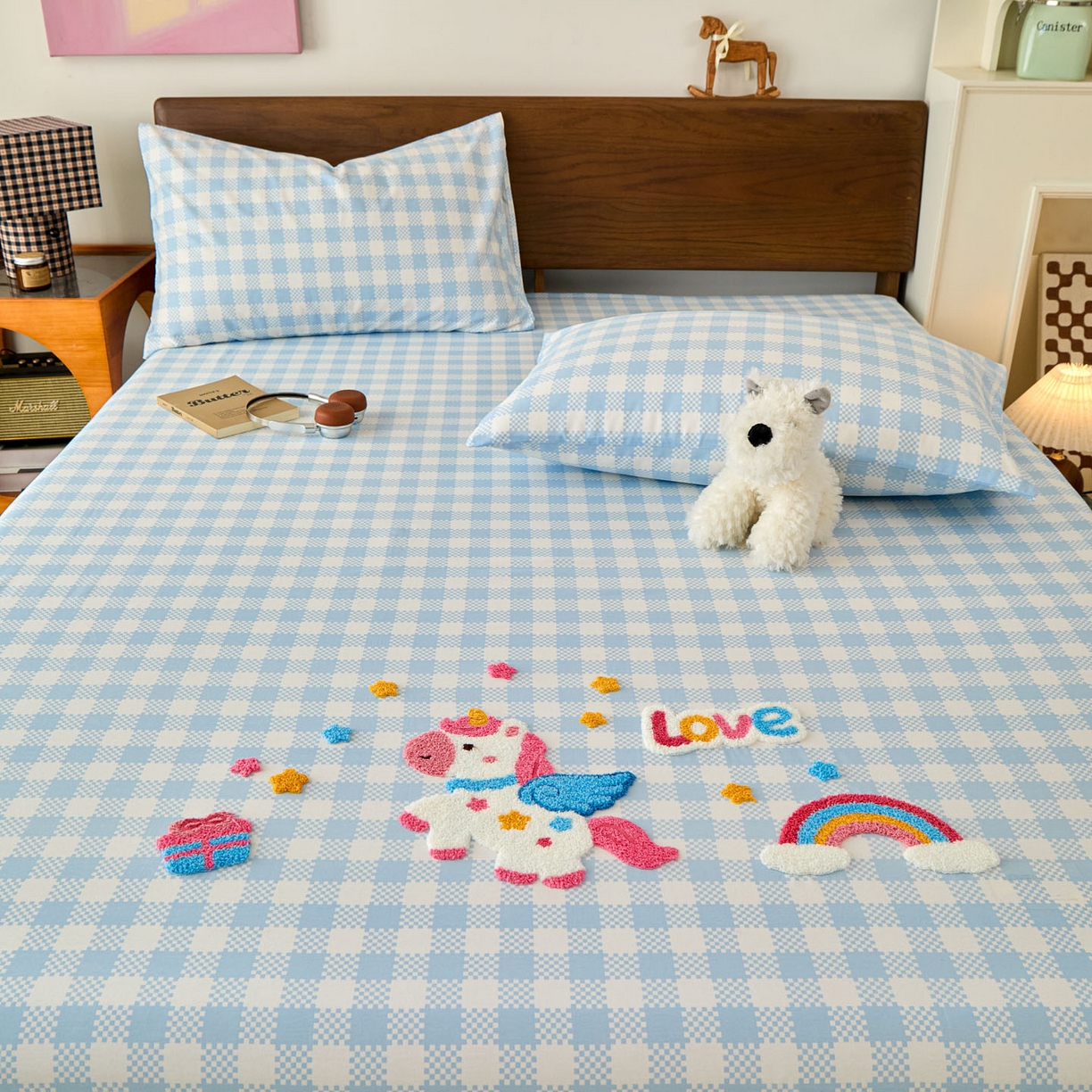 91家纺网 家纺一手货源 找家纺 （总）倾慕家纺 2026新款A类全棉毛巾绣系列单床笠