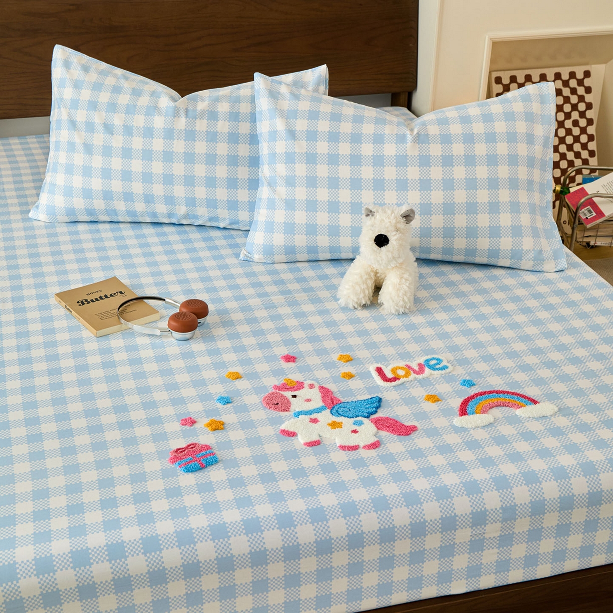 91家纺网 家纺一手货源 找家纺 （总）倾慕家纺 2026新款A类全棉毛巾绣系列单床笠