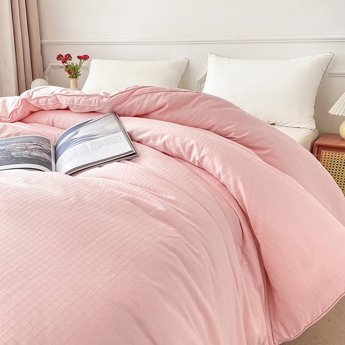 91家纺网 家纺一手货源 找家纺 锦尚坊被芯馆 2026新款大提花全棉21%大豆被纯棉立体双边被子春秋被加厚冬被夏被直播包质检 玉色