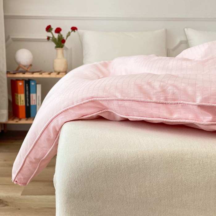 91家纺网 家纺一手货源 找家纺 锦尚坊被芯馆 2026新款大提花全棉21%大豆被纯棉立体双边被子春秋被加厚冬被夏被直播包质检 玉色