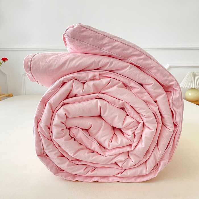 91家纺网 家纺一手货源 找家纺 锦尚坊被芯馆 2026新款大提花全棉21%大豆被纯棉立体双边被子春秋被加厚冬被夏被直播包质检 玉色