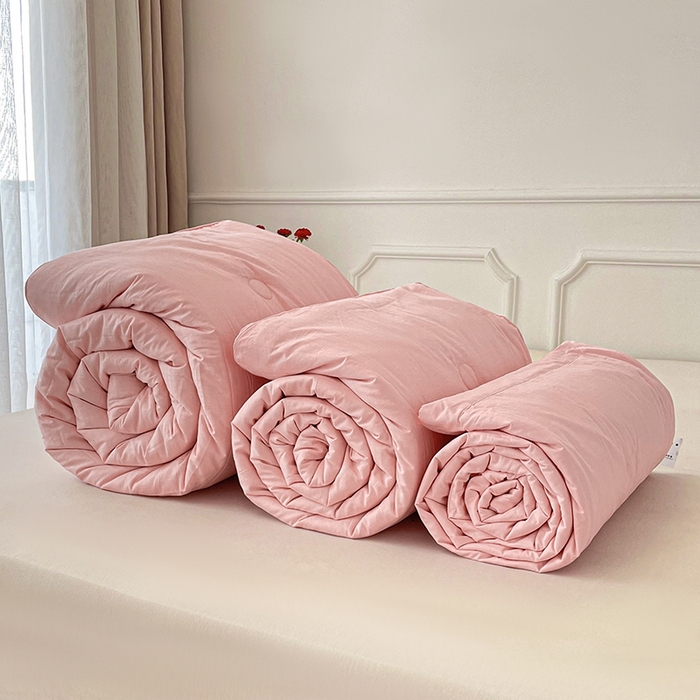 91家纺网 家纺一手货源 找家纺 锦尚坊被芯馆 2026新款大提花全棉21%大豆被纯棉立体双边被子春秋被加厚冬被夏被直播包质检 玉色