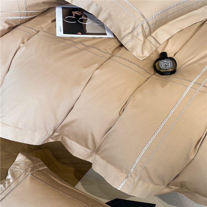 91家纺网 家纺一手货源 找家纺 家居1号家纺 2026新款50双股100支长绒棉四件套-巴黎 巴黎-香槟金