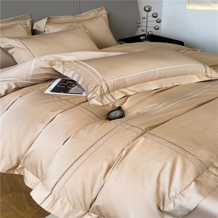 91家纺网 家纺一手货源 找家纺 家居1号家纺 2026新款50双股100支长绒棉四件套-巴黎 巴黎-香槟金