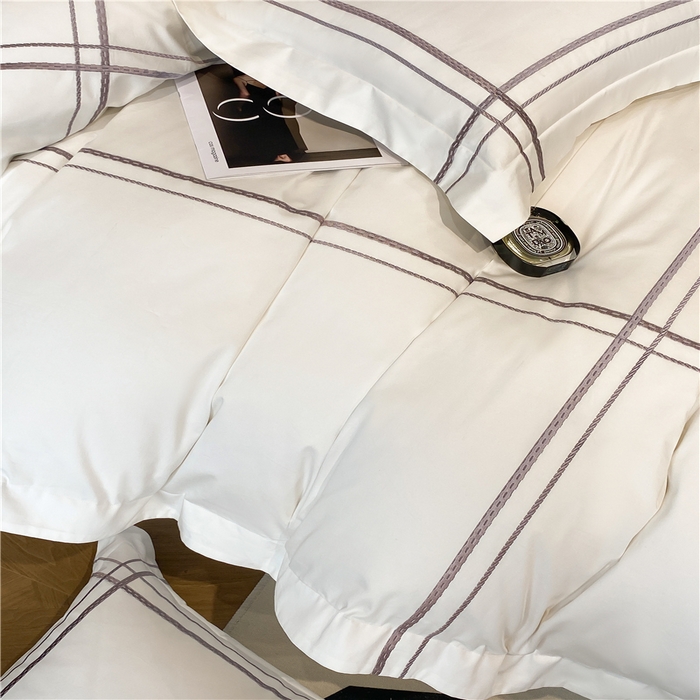 91家纺网 家纺一手货源 找家纺 家居1号家纺 2026新款50双股100支长绒棉四件套-巴黎 巴黎-象牙白