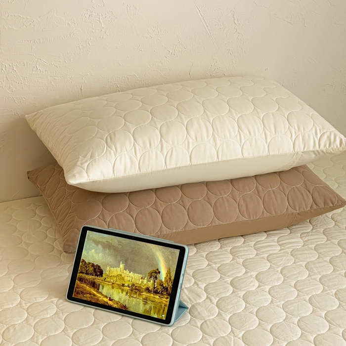 91家纺网 家纺一手货源 找家纺 橙子家居   2026年新款韩系云朵泡芙纯色水洗棉花床盖三件套 云朵泡芙-奶油黄