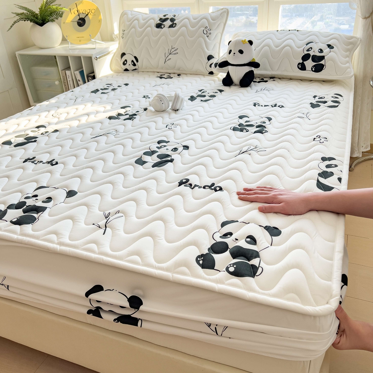 91家纺网 家纺一手货源 找家纺 （总）希廷顿 2026新款印花夹棉防水床笠单床笠床笠单件