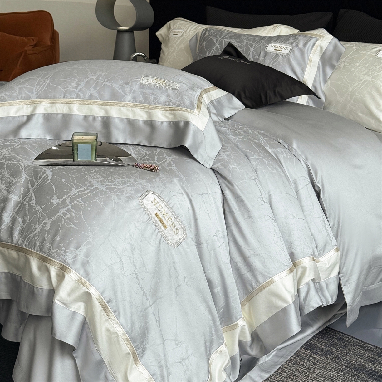 91家纺网 家纺一手货源 找家纺 （总）馨蕊家居 2026新款100s高定高精密刺绣全棉四件套-云瑾【淘宝 / 劵后控价：不低于 338/358】