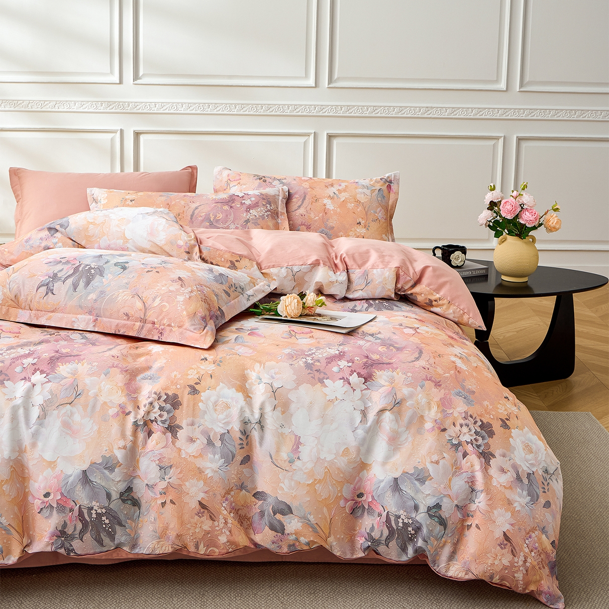 91家纺网 家纺一手货源 找家纺 （总）元元家居（元元被业） 2026新款全棉纯棉13372床盖款四件套-印花款