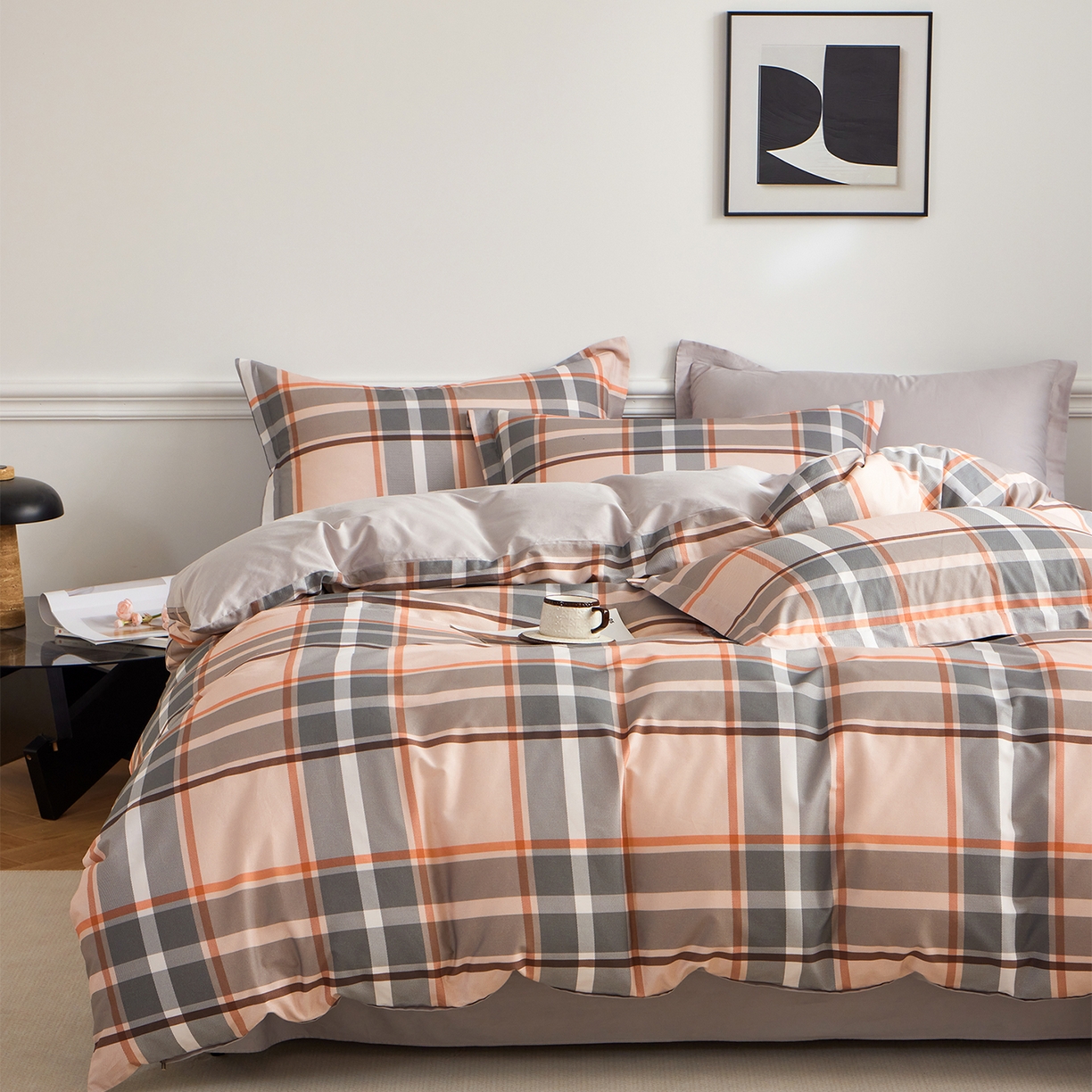 91家纺网 家纺一手货源 找家纺 （总）元元家居（元元被业） 2026新款全棉纯棉13372床盖款四件套-印花款