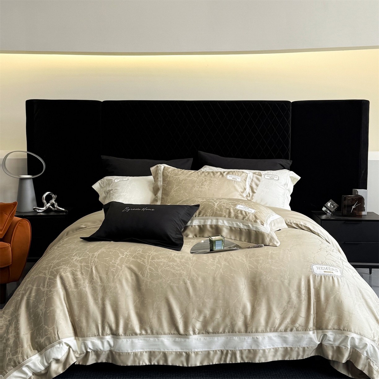 91家纺网 家纺一手货源 找家纺 馨蕊家居 2026新款100s高定高精密刺绣全棉四件套-云瑾【淘宝 / 劵后控价：不低于 338/358】 云瑾-灰湖绿