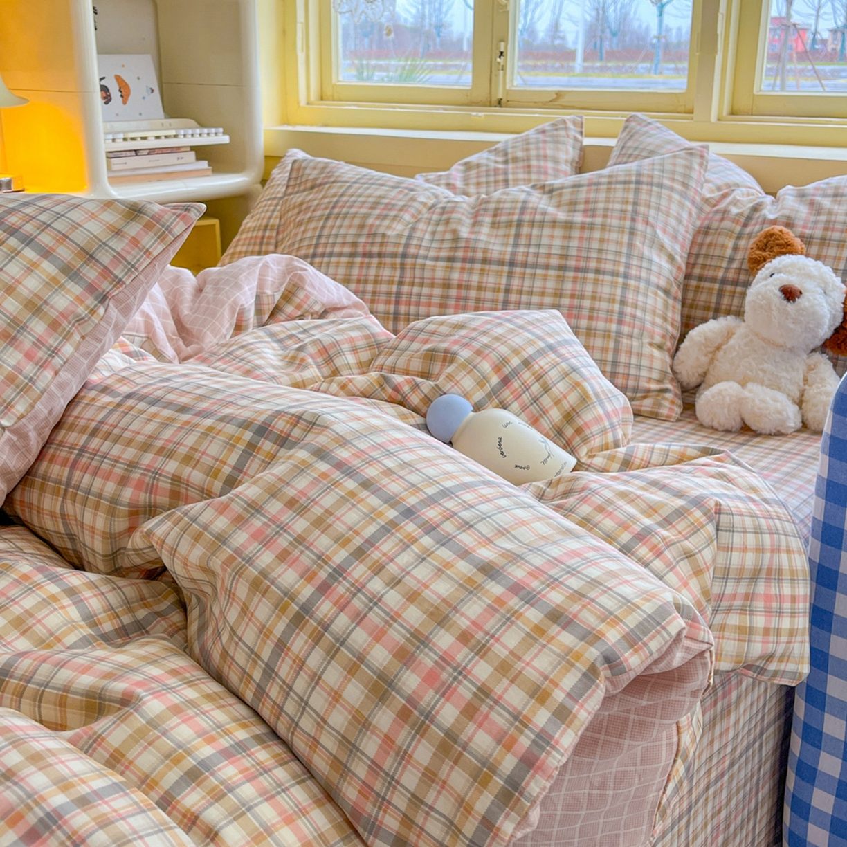 91家纺网 家纺一手货源 找家纺 简约家纺 2026新款全棉斜纹12868四件套系列 歌尔-粉