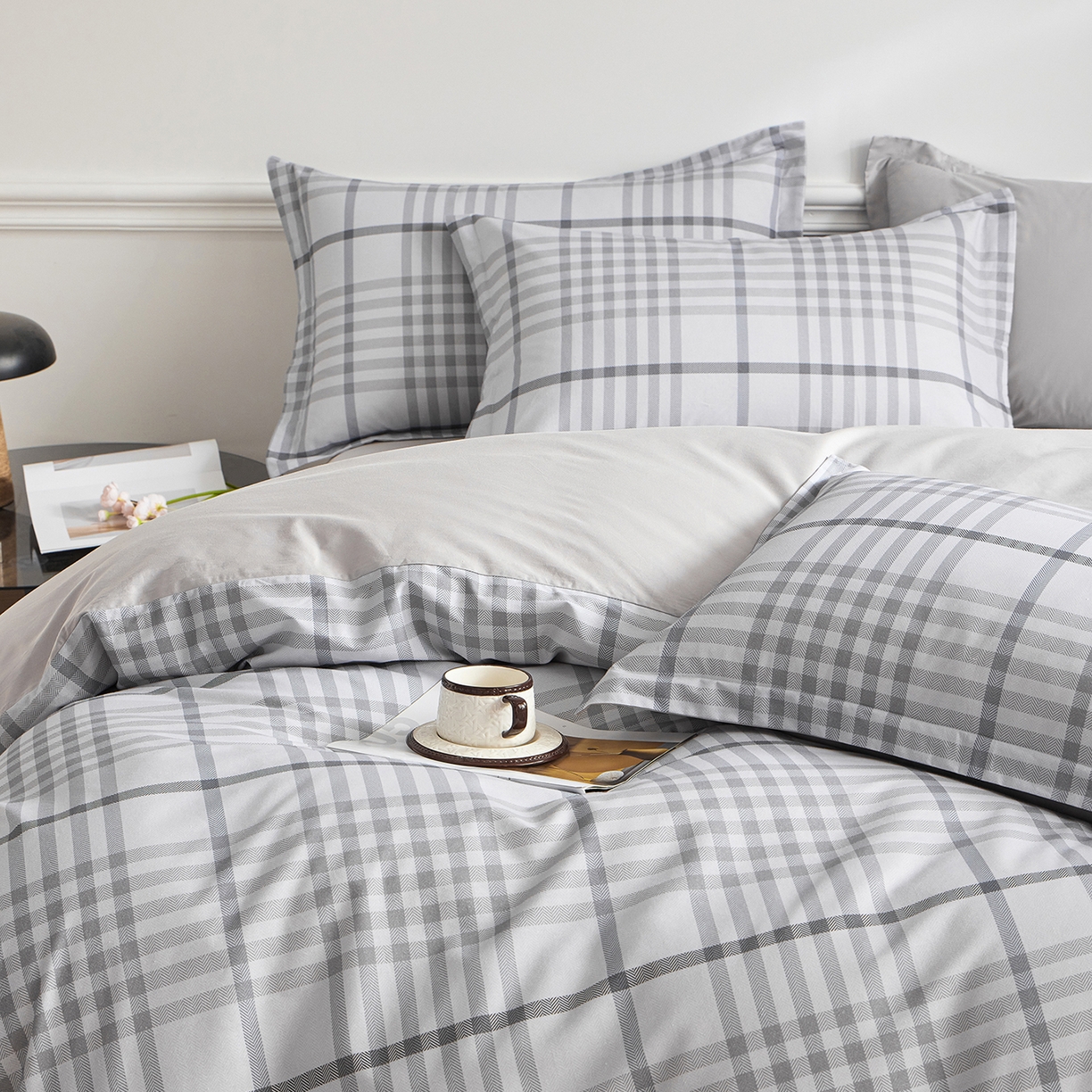 91家纺网 家纺一手货源 找家纺 元元家居（元元被业） 2026新款全棉纯棉13372床盖款四件套-印花款 格调