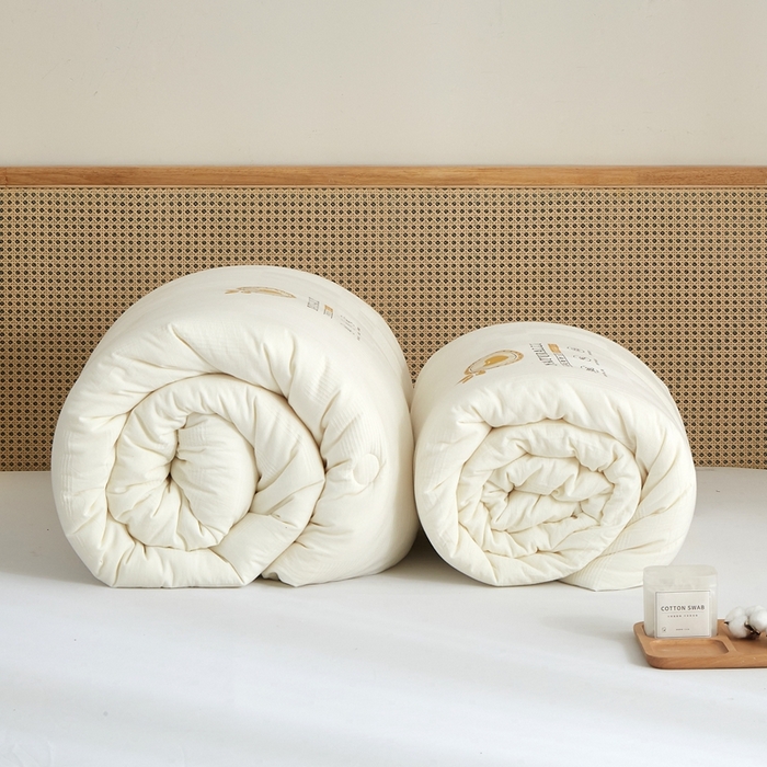 91家纺网 家纺一手货源 找家纺 （总）沐白家居 2026新款全棉水洗提花有机大豆春秋被冬被